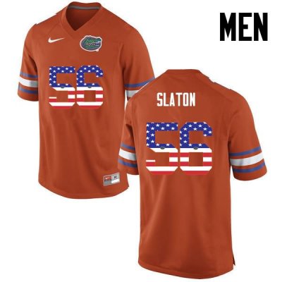 Men's Florida Gators #56 Tedarrell Slaton NCAA Nike Orange USA Flag Fashion Authentic Stitched College Football Jersey LVH7262IS